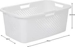 Pixel, wasmand 40l, gerecycled plastic, gebroken wit, 4 zijgrepen, ventilatie aan 4 zijden — thumbnail 4