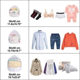SnelShoppen - 3-delige Treklijst Waszak met Gaas, Duurzame Waszakken voor Wasmachine, Reizen, Fijne Was, BH, Baby Kleding, Speelgoedopslag — thumbnail 4