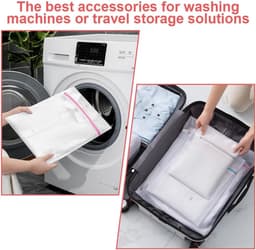 Thijox - 10 Stuks Wasnet, Duurzame Mesh Waszakken in 3 Maten, Waszak met Ritssluiting voor Delicate Was, Ondergoed, T-Shirts, Jurken, Babykleding, Ant — thumbnail 5