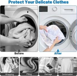 Schoenwaszak voor wasmachine - Wit - 30 x 40 cm - Duurzaam Honingraat Mesh - Voor Delicate Kleding — thumbnail 2