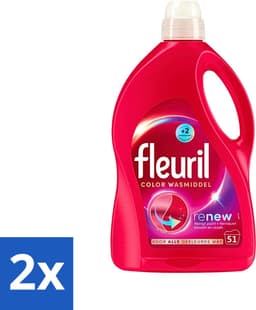 2 x Fleuril - Wasmiddel - Renew Kleur Vloeibaar Wasmiddel - Gekleurde Was - 51 wasbeurten - Wasmiddel - Kleurwas - Wasverzorging - Kleurherstel - Wasformule — thumbnail 2