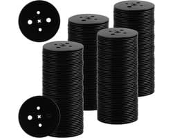 200 Pcs Buffer Discs voor Grondankers - Zwarte Plastic Bufferplaten voor Tuin, Boerderij en Landschapsarchitectuur