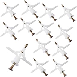 150 Stuks Gipsplaat Muurpluggen en Schroeven, Holle Gipsplaten Holte Ruwe Muurbevestigingen, Expansiebuis Nylon Plug, Tapschroeven Bevestigingsset — thumbnail 2