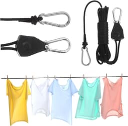 Kledinglijn Buiten - Waslijn Touw - Kleding Drogen - Verstelbare Lengte - 500 cm - Zwart — thumbnail 1