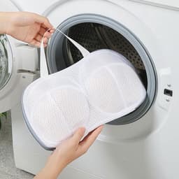 Grijze bh-waszakken (3 stuks) met ritssluiting en handvatten, 3D beschermende bh-zakken, geschikt voor de wasmachine en opslag (afmetingen: 32,4 x 18,3 cm) — thumbnail 2