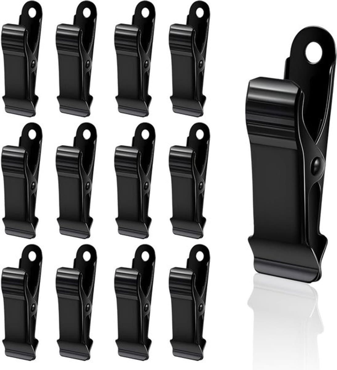 - Metalen Klemmen - Mini-Krokodillenklemmen - Antislip - 1,27 cm breed - Veerklemmen - Knutselwerk - Gordijnen - Kleding - Geschikt voor Diverse Doeleinden - Zilverkleurig Set van 12 Stuks — afbeelding 1