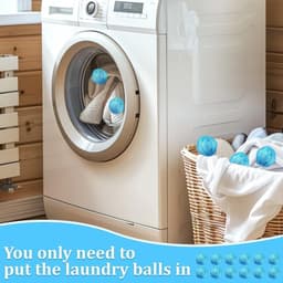12 stuks - nylon wasballen - Wasballen voor het verwijderen van dierenharen - Herbruikbare wasballen - Wasballen die klitten voorkomen - Wasballen voor het verwijderen van haren in de wasmachine - Geschikt voor beddengoed, kleding en bankhoezen — thumbnail 5