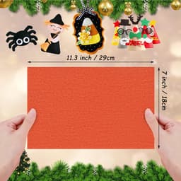 Stijve Vilten Vellen, 32 Stuks Viltstof voor Knutselen, 17,78×28,7cm Gekleurde Stof Vierkanten voor Kunst en Ambachtelijke Doe-het-zelf Benodigdheden (rood oranje) — thumbnail 3