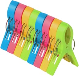 Dailygoods- Strandlaken Knijpers 8 Stuks - Kunststof Klemmen - Zonnebed Klemmen - Tafelkleed Klemmen - Kamperen - Sterk en Duurzaam — thumbnail 2