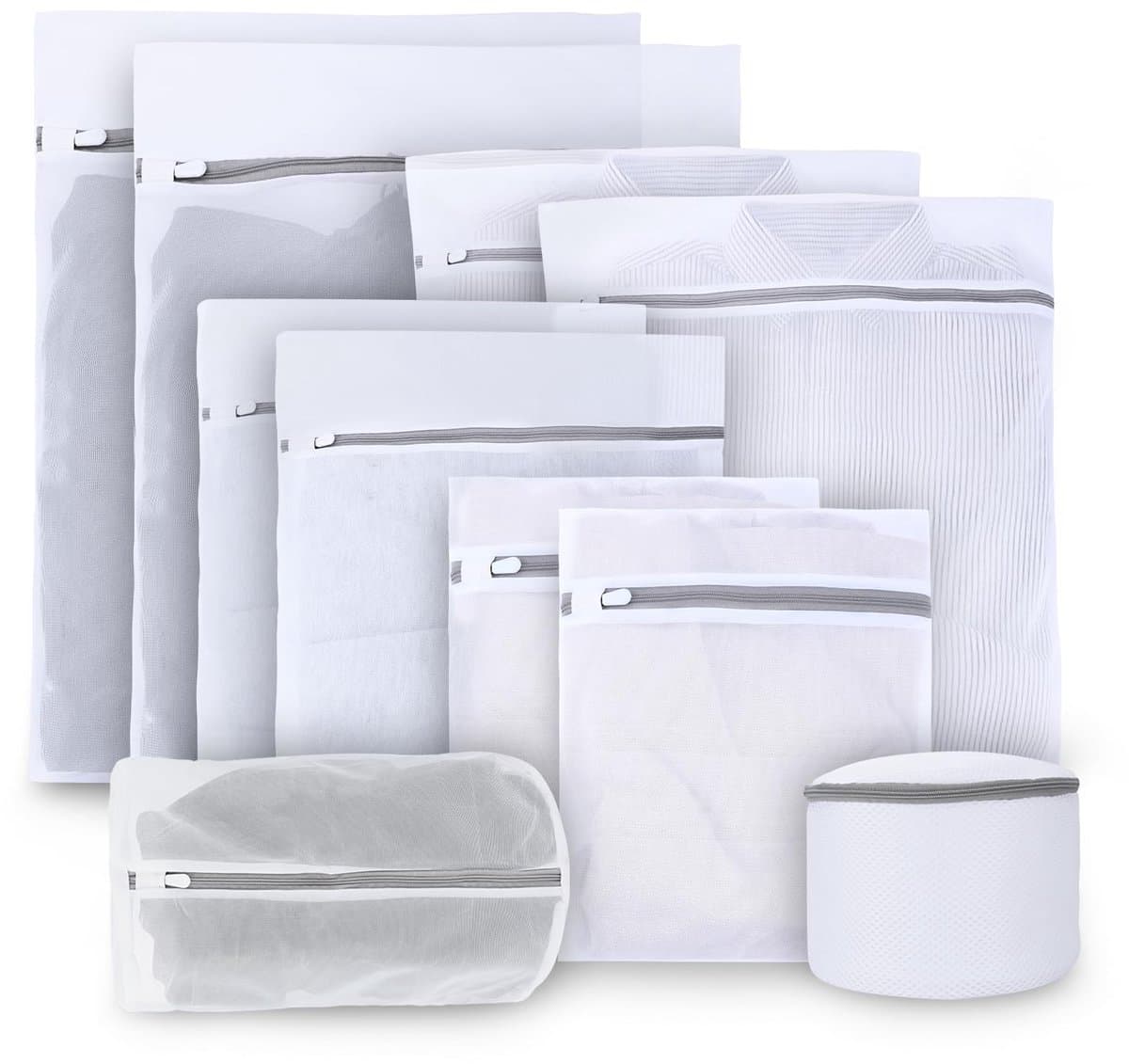 Dailygoods- Waszak Stevige Waszakken met Netritssluiting - Waszak Groot/Middelgroot/Klein/Mini - 10 Stuks - Ideaal voor Fijne Was - Ondergoed/Sokken/Beha's - Wasnet — afbeelding 1