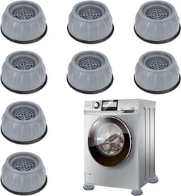 Wasmachine Onderstel - Anti-vibratie mat - Geluid Dempen - Antislip Zuignap Ontwerp - 8 stuks - Zwart — thumbnail 1