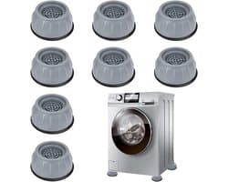 Wasmachine Onderstel - Anti-vibratie mat - Geluid Dempen - Antislip Zuignap Ontwerp - 8 stuks - Zwart