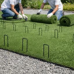 SnelShoppen - 50 Carbon Stalen Grondankers - Robuuste Grondpennen voor het Bevestigen van Onkruiddoek en Folies - Ideaal voor Tuin en Camping - Vierka — thumbnail 5