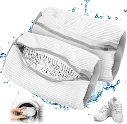 Schoenwaszak voor Sneakers - Set van 2 - Waszak voor Schoenen met Rits - Antideformatie en Ademend Mesh voor Effectieve Reiniging — thumbnail 1