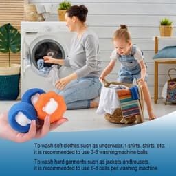 SnelShoppen - Haarvanger Voor Wasmachine, 8 Stuks Herbruikbare Haar Vangers, Verwijdert Effectief Honden- en Kattenhaar, Geschikt Voor Kleding en Bedl — thumbnail 5