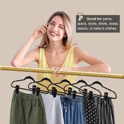 Solidchoice - Set van 48 Velvet Clips voor Kleding en Hangers — thumbnail 5