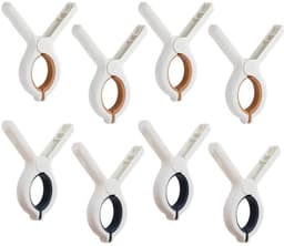 Strandhanddoek Clips - 8 Stuks - Winddicht - Robuuste Constructie - Antislip - Geschikt voor Strandstoelen - Zachte Siliconen Bekleding - Handdoekclips — thumbnail 1