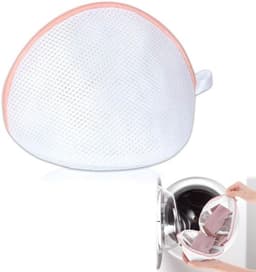 Wasnet Groot - Waszak voor Ondergoed - Bescherming voor Beha's/Sokken - Wasnet met Rits - 1 Stuk - Roze Kleur — thumbnail 1