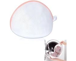 Wasnet Groot - Waszak voor Ondergoed - Bescherming voor Beha's/Sokken - Wasnet met Rits - 1 Stuk - Roze Kleur