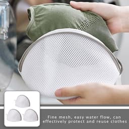 Wasnet 3 Stuks - Beha-Wasnet voor Wasmachine - Waterdoorlatend Net - Polyester - Ademend - Bescherming Beha - Waszak — thumbnail 5