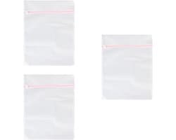 Wasnet 60 x 60 cm - fijnmazig waszak - met roze ritssluiting - bescherming voor gevoelige kleding - ShopVlot