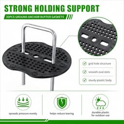 Set met 20 dempingsringen, accessoires voor grondankers, 68 x 6,35 mm, flexibele dempingsstukken, ideaal voor - ShopVlot — thumbnail 3