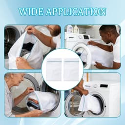 Grote Wasnetten 60 x 80 cm, Duurzame Waszak met Rits voor Kleding, Fleece en Bedlinnen, Ideaal voor de Wasmachine — thumbnail 5