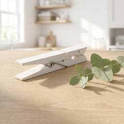 Houten Knijpers - Veer Clips - Foto's Ophangen - Stevig Materiaal - 200 Stuks - Wit — thumbnail 5