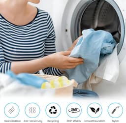 Gigicial Wasballen Serie - Standaard - 6 Stuks Herbruikbare Pluisvanger - Zwart En Grijs Voor Dierenharen In Wasmachine En Droger — thumbnail 2