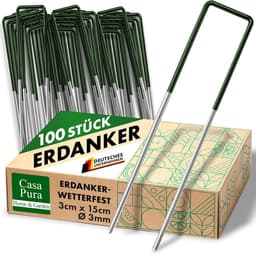 Grondankers Kunstgras - Haringen Tuin - Vastzetten Bodembedekking - Corrosiebestendig Ijzerdraad - 15 x 3 cm - Groen — thumbnail 2
