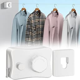 Waslijn Buiten - Drooglijn Wandmontage - Kleding Drogen - Roestvrij Staal - 5.1 meter - Wit — thumbnail 4