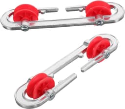 Kledinglijn Separator - Waslijn Verdeler - Ruimte Besparen - Verstelbaar Pulley Systeem - 2 Stuks - Rood — thumbnail 1