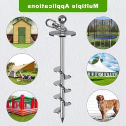 Robuuste Grondanker voor Honden, 40 cm, Ideaal voor Grote Honden tot 100 kg, Geen Verstrikkingen, Perfect voor Tuin, Strand en Buitenactiviteiten — thumbnail 4