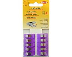 Naaiclips Set - Stof Clips - Stoffen Vasthouden - Stevige Grip - 10 Stuks - Paars