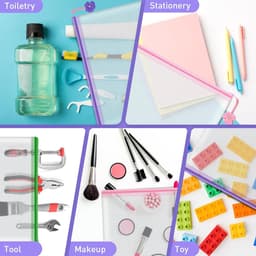 12 stuks netzakken met ritssluiting, plastic zakken met ritssluiting, 32 x 23,9 cm, A4 netzakken met ritssluiting, Okbioopy mesh-zakje - zakjes met ritssluiting — thumbnail 3