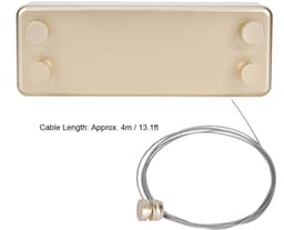 Dailygoods - Intrekbare waslijn - Uitschuifbare waslijn - Modern en eenvoudig te installeren - Goud - Ideaal voor balkon en badkamer - Maximaal 4,2 m... — thumbnail 5