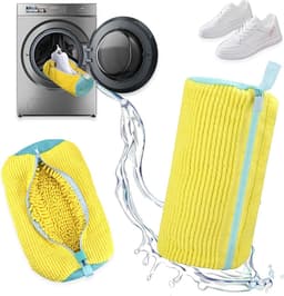 Set van 2 efficiënte waszakken voor sneakers en sportschoenen, microvezel, 360° reiniging, ideaal voor wasmachine en onderhoud — thumbnail 1