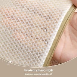 Set van 6 dubbele, verdikte fijnmazige waszakken met rits voor kleding, lingerie en accessoires — thumbnail 2