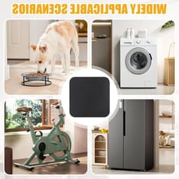 Dubbelzijdige Antivibratiematten 60 x 60 cm voor Wasmachine, Droger en Koelkast - Waterdichte en Antislip Vloerbescherming voor Huishoudelijke Apparaten — thumbnail 4