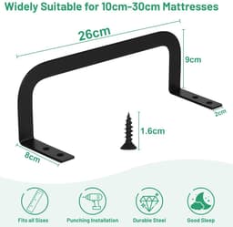 Solidchoice - Dailygoody - antislip matrashouders - matrashouder - voorkomt wegglijden - 4 stuks - matrastoppers - perfect voor volwassenen - stevige metalen constr. — thumbnail 4