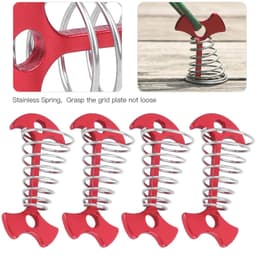 Dailygoods- Grondankers 4-delig - Spiraalvormig - Multifunctionele Tentaccessoires - Geschikt voor Houten Platforms - Aluminiumlegering/Roestvrij Staal - 7.7x3.6cm - Tentpalen — thumbnail 4