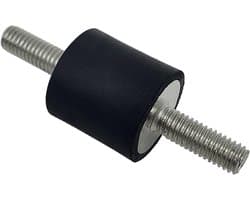 Trillingsdemper Rubber - Silentblock Buffer - Airco Demping - Verzinkt Stalen Schroef - M4 15x15 - Zwart