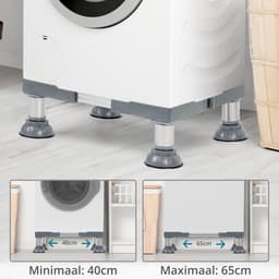 Dailygoods- Standaard Zware Kwaliteit - Aanpasbare Standaard - Platform voor Witgoed - Ergonomisch - Antislip Voetjes - Ventilatie Verbeterend - Witgoedstandaard — thumbnail 5