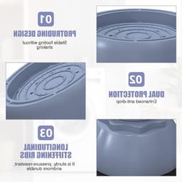 Vibratie-dempers voor wasmachine en droger, set van 4, hoogte verstelbare dempingspads, anti-vibratie en geluidsreductie, geschikt voor 10-12 cm voeten, grijs — thumbnail 2