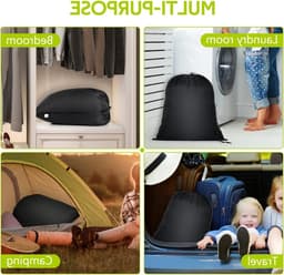 Set van 2 Opvouwbare Waszakken 20 x 24 inch - Duurzame Organizer voor Vuile Kleding, Speelgoed en Campingaccessoires — thumbnail 5