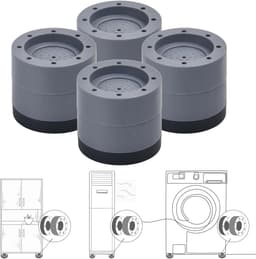 Set van 4 Antivibratie Voetkussens voor Wasmachines, Rubber Vibration Dampers van 8 cm, Geluiddempende Mat voor Wasmachines en Drogen — thumbnail 2