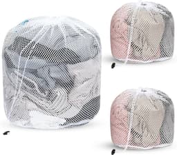 Set van 3 Waszakken van Mesh met Trekkoord voor Sokken, Bh's en Kleding - Ideaal voor Wassen en Beschermen (30x40cm, 50x60cm) — thumbnail 1