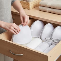 Ondersteunende wasnet voor bh's, 4-delige set voor de wasmachine, beschermt delicate kleding en ondergoed (19x17 cm) — thumbnail 2