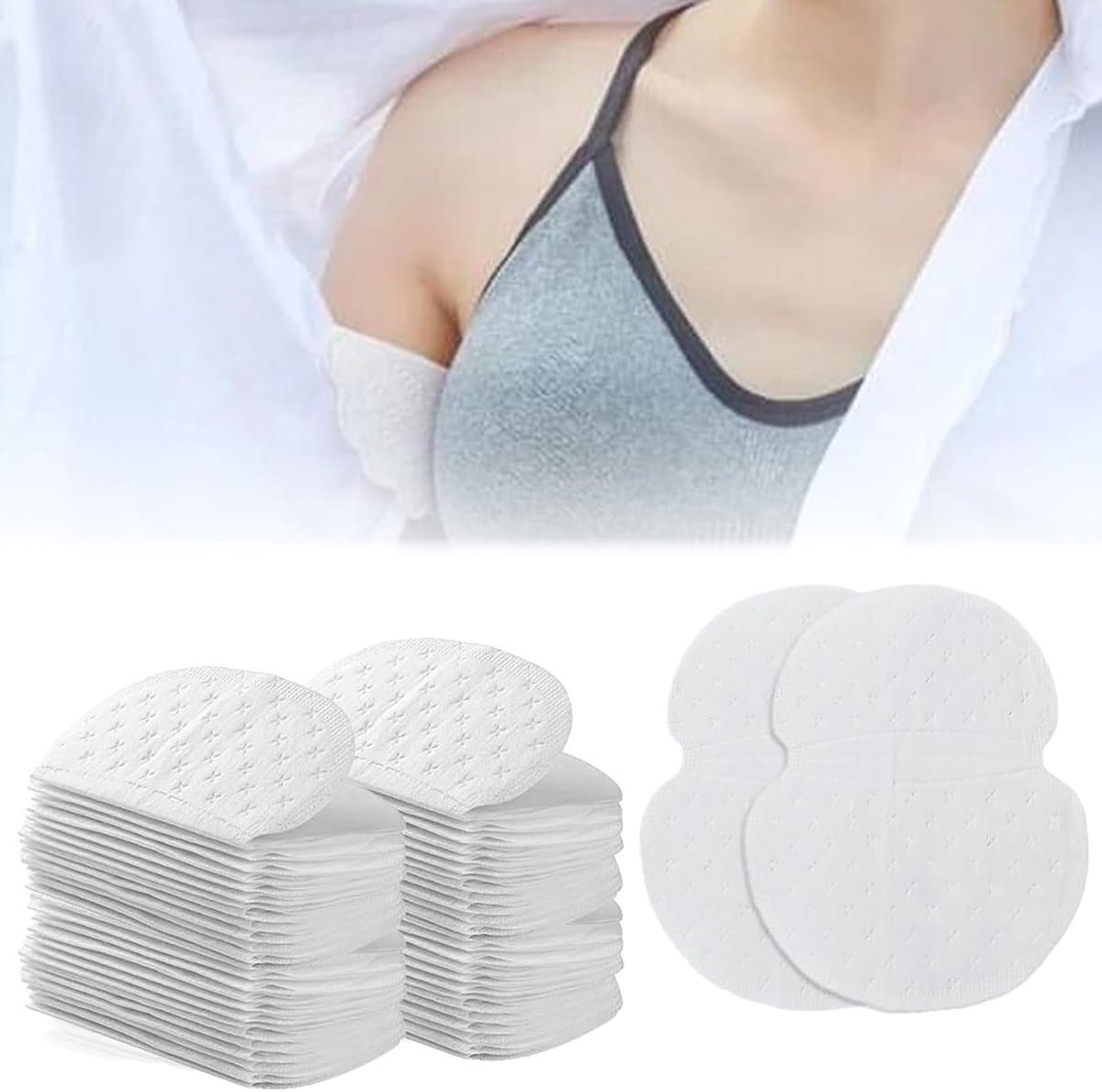 Verwisselbare Wipes voor Zweetbescherming, Antizweet, Onzichtbaar en Comfortabel voor Onderarmbescherming - 100 Stuks voor Optimale Frisse Gevoel — afbeelding 1