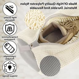 Allecto plus - Herbruikbare waszakken met ritssluiting voor de wasmachine - bescherming voor schoenen - set van 2 - wit — thumbnail 4